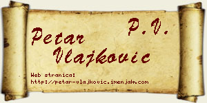 Petar Vlajković vizit kartica
